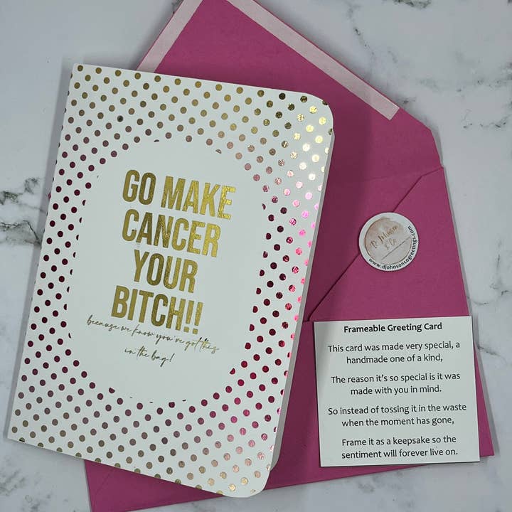 D. Johnson & Co Greetings - Vendita all'ingrosso Biglietti di incoraggiamento - Fai del cancro la tua carta di incoraggiamento3