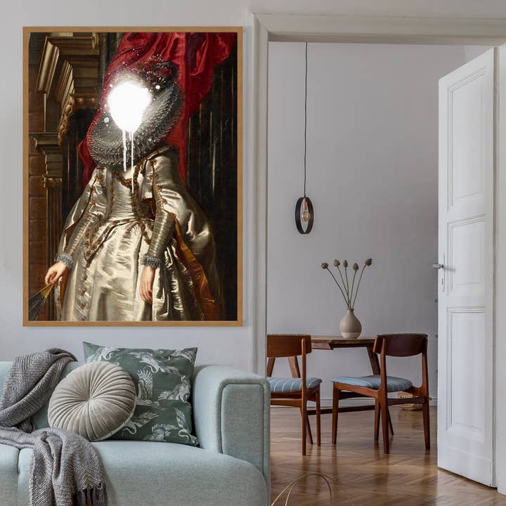 Ink & Drop - Wholesale Art Print - Spray Paint Face Altered Art Portrait Print 22