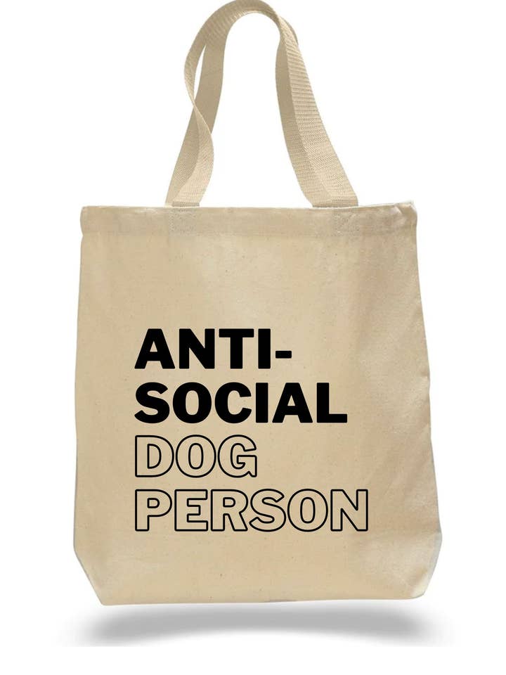 Bolsa Tote para Personas Antisociales Amantes de los Perros para venta al por mayor de BARK JAX