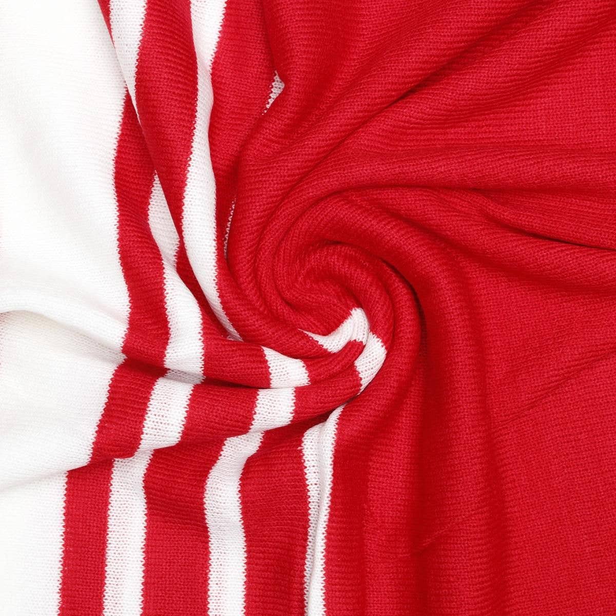 Ruana Red and White Stripe for Women for wholesale on Faire2