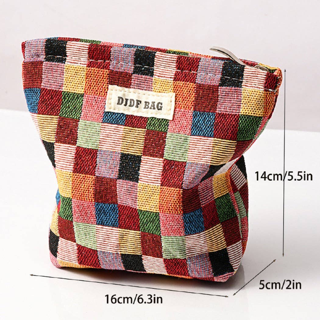 Funkyrel® Atzbranding Limited – Engroshandel Clutch - Dame – Cosbai - Vintage Farverig Patchwork Clutch Taske med Lynlås6