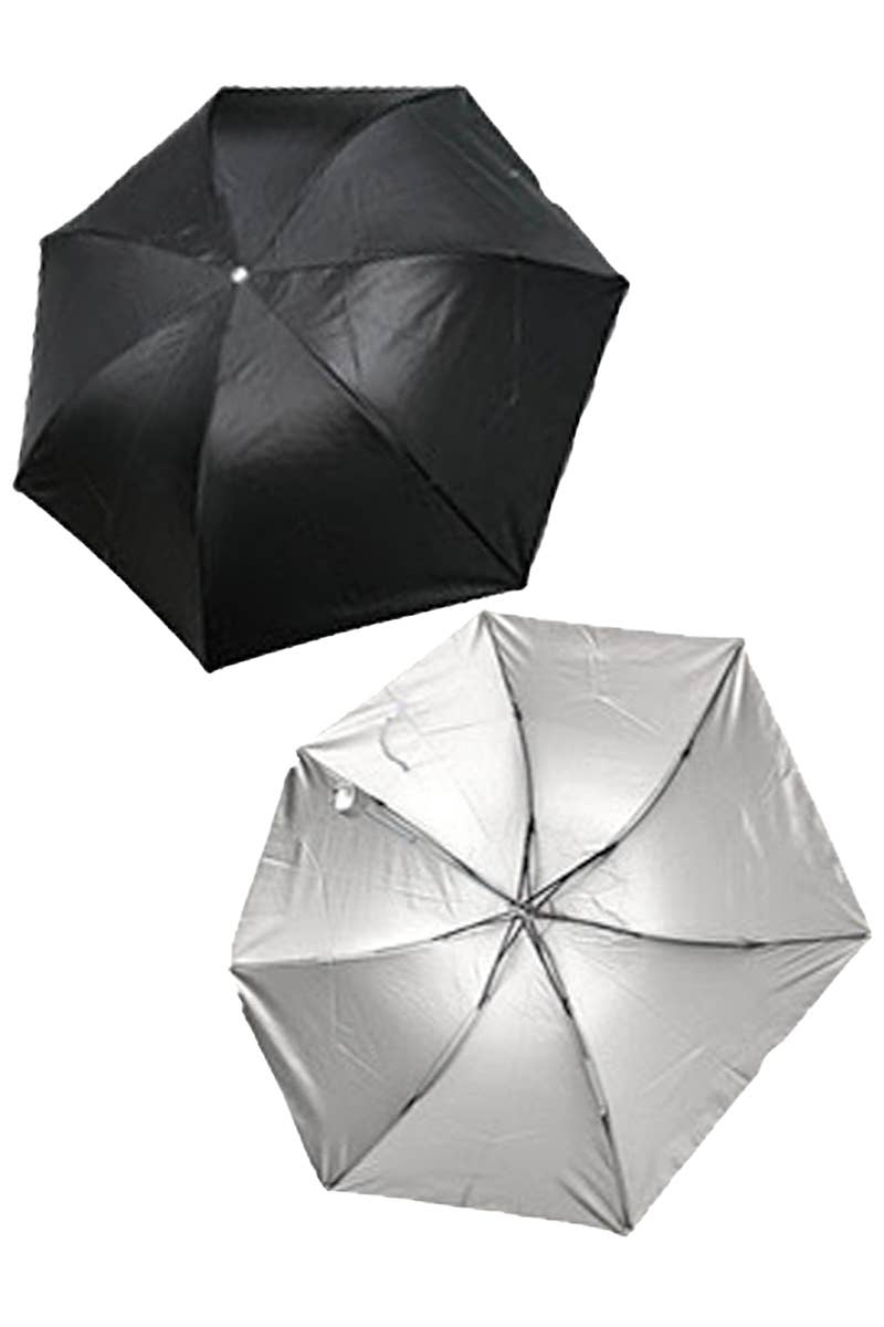 ASSORTED Solid 7 Panel Reflective Compact Umbrella for wholesale on Faire2