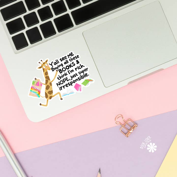 Book Lover Merch Shop - Wholesale Sticker - Yall See me Buying All these Books Stickers / Book Shop1