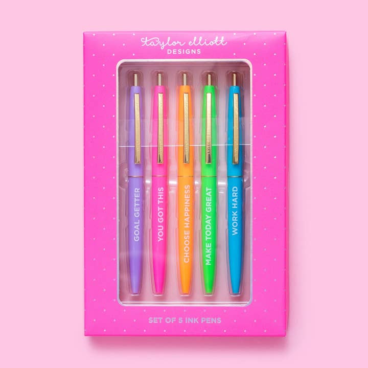Motivational Pen Set - Min. 4 (PEN-08) for wholesale by Taylor Elliott Designs