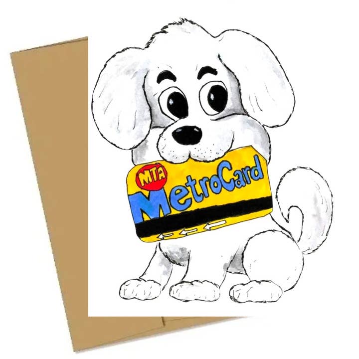 Johnnerdraws - Wholesale Everyday Greeting Card - Snoopy The Metro Pup! Handmade Greeting Card