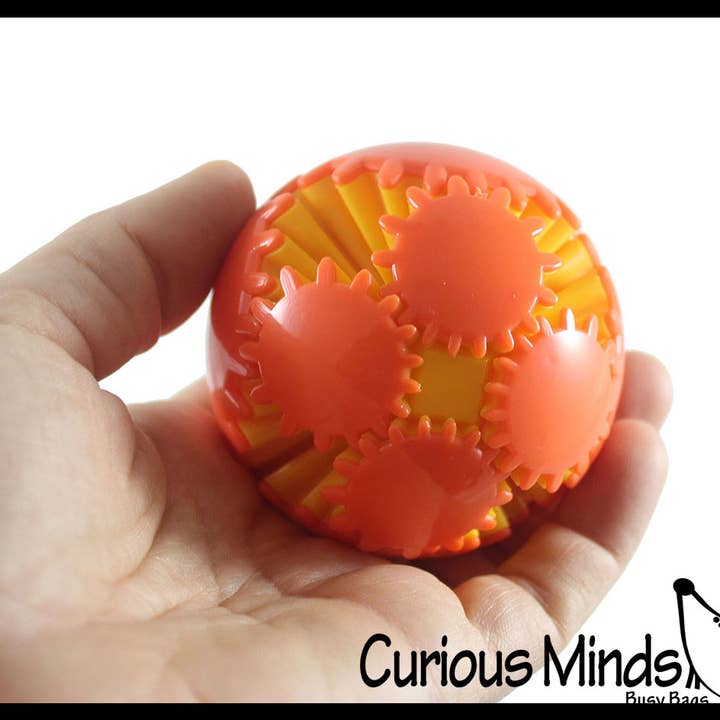 Curious Minds Toys - Wholesale Fidget Toy - Kids - 1 Gear Ball Fidget - Rotating and Spinning Spinner Stress S2