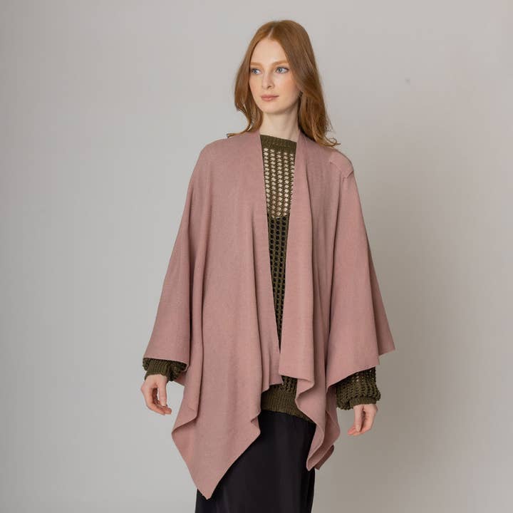 Fashion City - Wholesale Kimono - Women's - Women's Solid Ruana with Shoulder Strap24