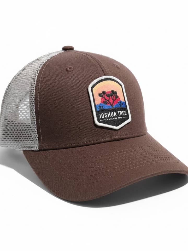 Joshua Tree Trucker Hat for wholesale by PNW Apparel