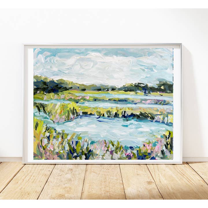Maren Devine Art - Wholesale Art Print - Abstract Marsh Print on Paper, "Bright Marsh"2