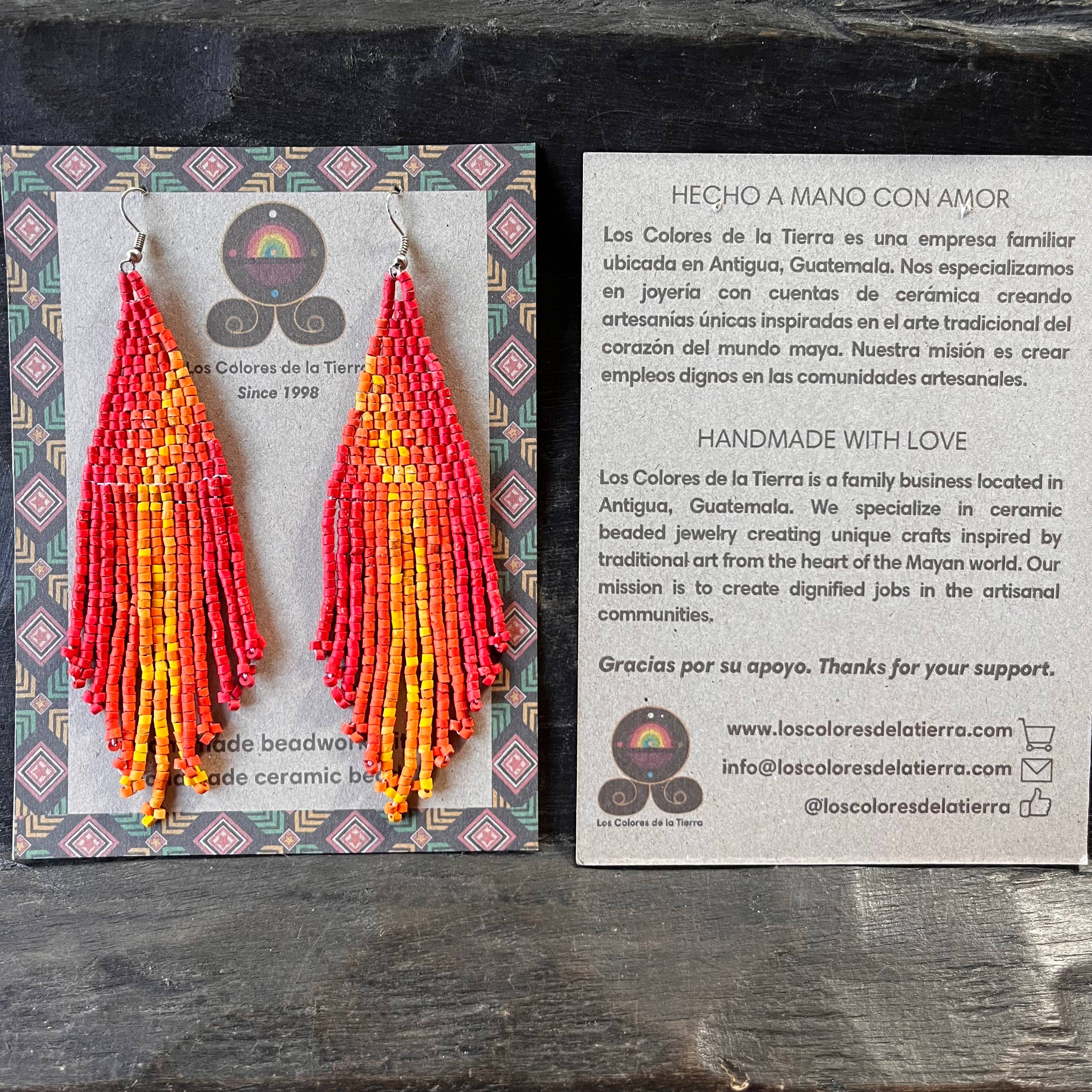 Los Colores de la Tierra - Wholesale Tassel Earrings - Lightweight Fringe Earrings in Elegant Ombre2