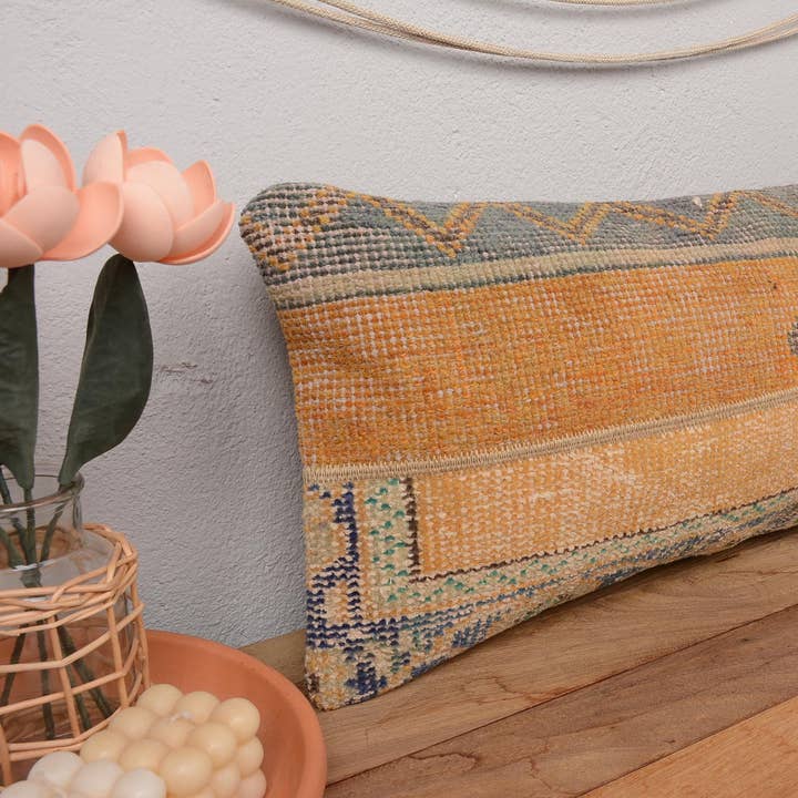 Boho Turkisk Kilim Vintage Texturerat Kuddfodral 30x60 cm för wholesale av Kilim Pillow Decors