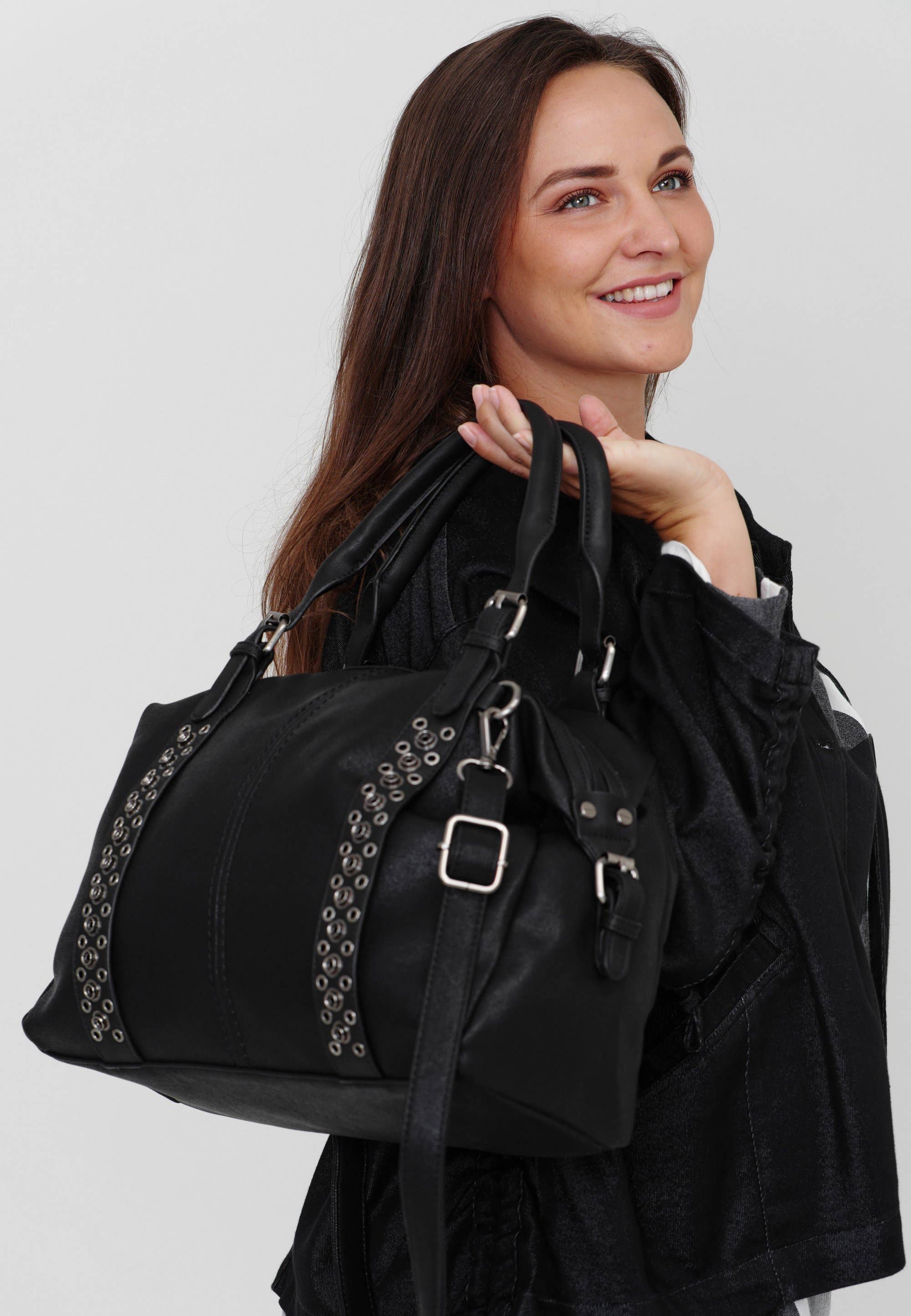 HJS - Wholesale Shoulder Bag - Women's - Shoulder bag 'FREMONT' - with tasteful stud design1