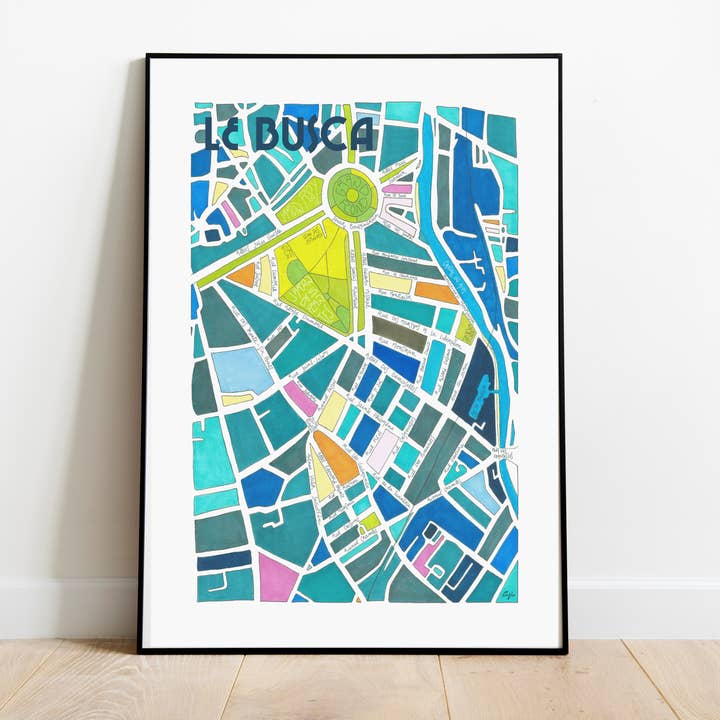 Póster Le BUSCA, TOULOUSE - Diseña mapas de ciudades para venta al por mayor de EmYLo