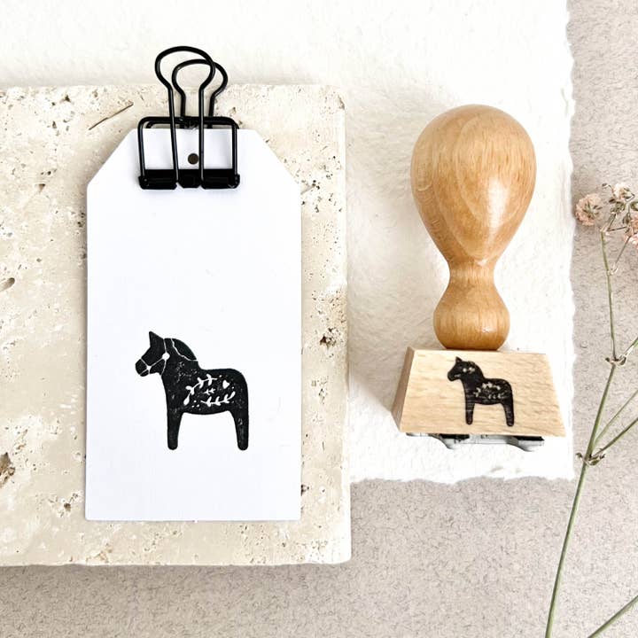 Der kleine Sperling - Wholesale Rubber/Decorative Stamp - Stamp DALA Horse | Christmas Stamp | Christmas Greeting