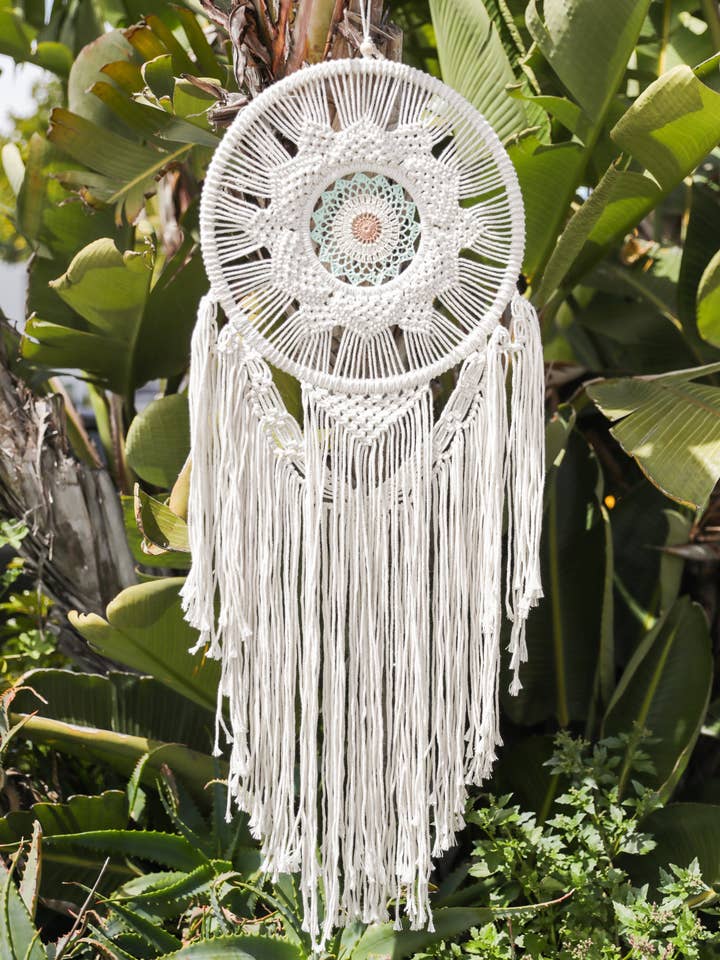 Rising Sun 17" Macrame Dreamcatcher for wholesale by Bali Queen