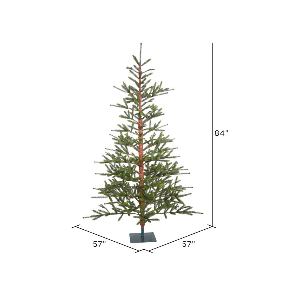 Green Vickerman 7' Bed Rock Pine Artificial Christmas Tree, Unlit for wholesale on Faire2