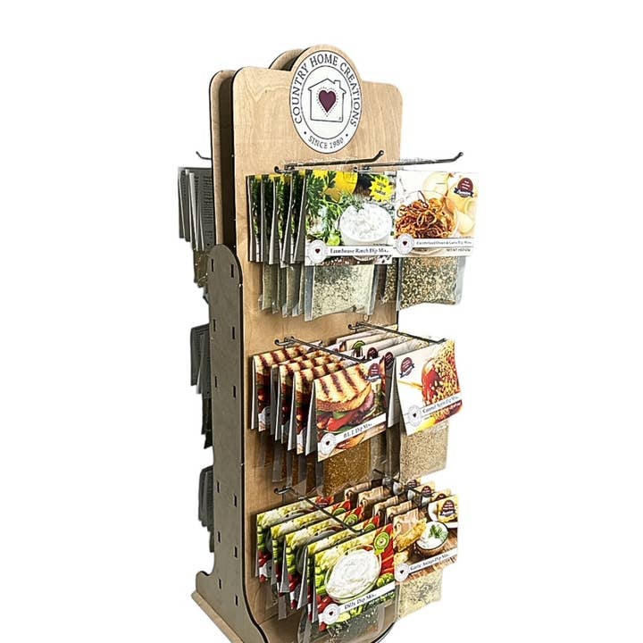 Country Home Creations - Wholesale Retailer Display - Food & Drink - 12 Peg Counter Spin Rack