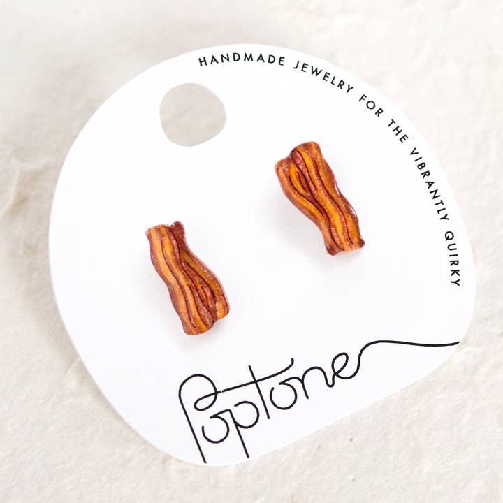 Pendientes Bacon Food para venta al por mayor de Poptone Co.