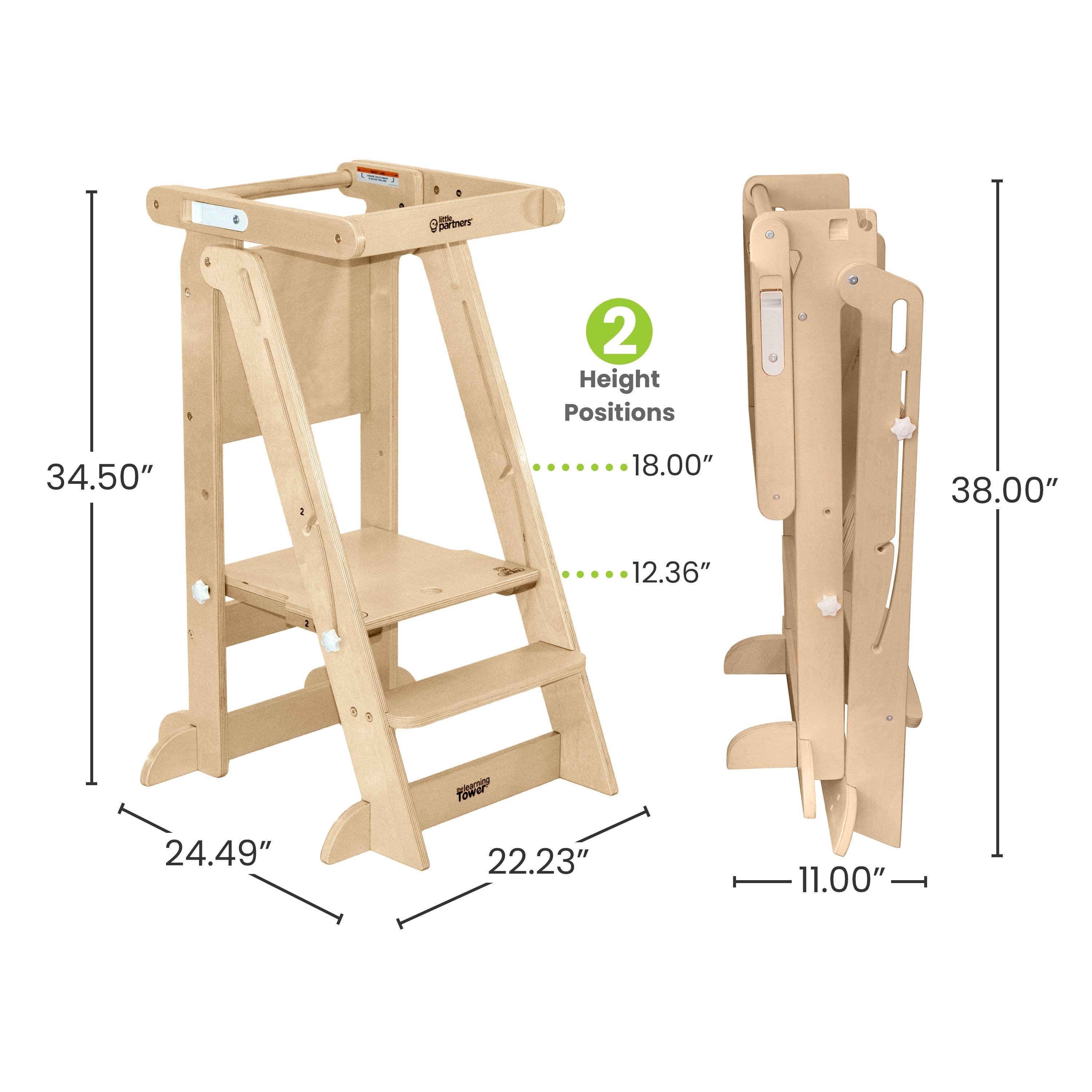 Little Partners - Vendita all'ingrosso Giocattolo in legno - Bambini - Torre di Apprendimento Pieghevole Learn ‘N Fold® per Bambini36