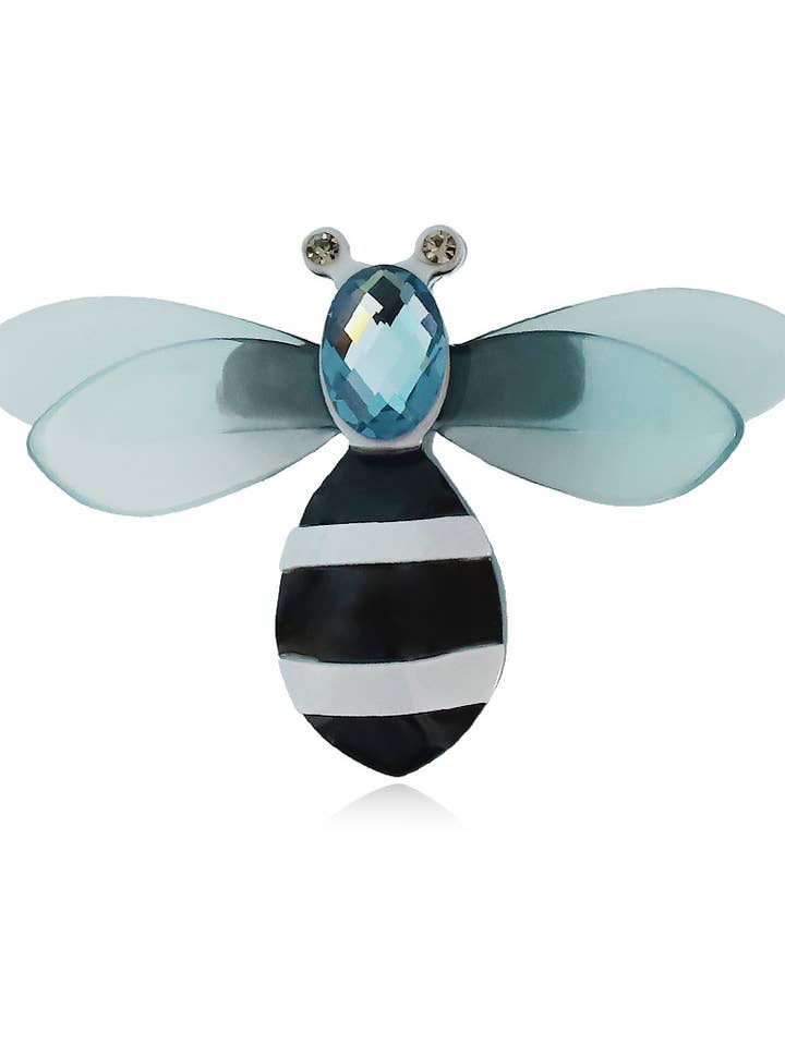 Delicate Little Bee Acrylic Brooch Pin for wholesale by Ole