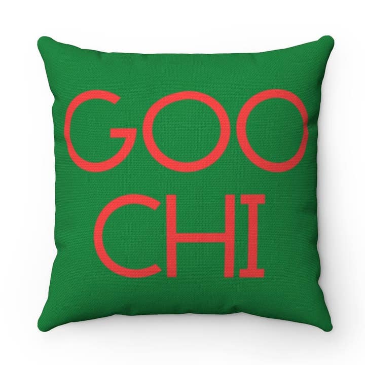 Taie d'oreiller Goo Chi, 18 x 18, taie d'oreiller design tendance 18 x 18, taie d'oreiller inspirée, oreiller décoratif, oreiller d'appoint pour la vente par QuotesOn LLC