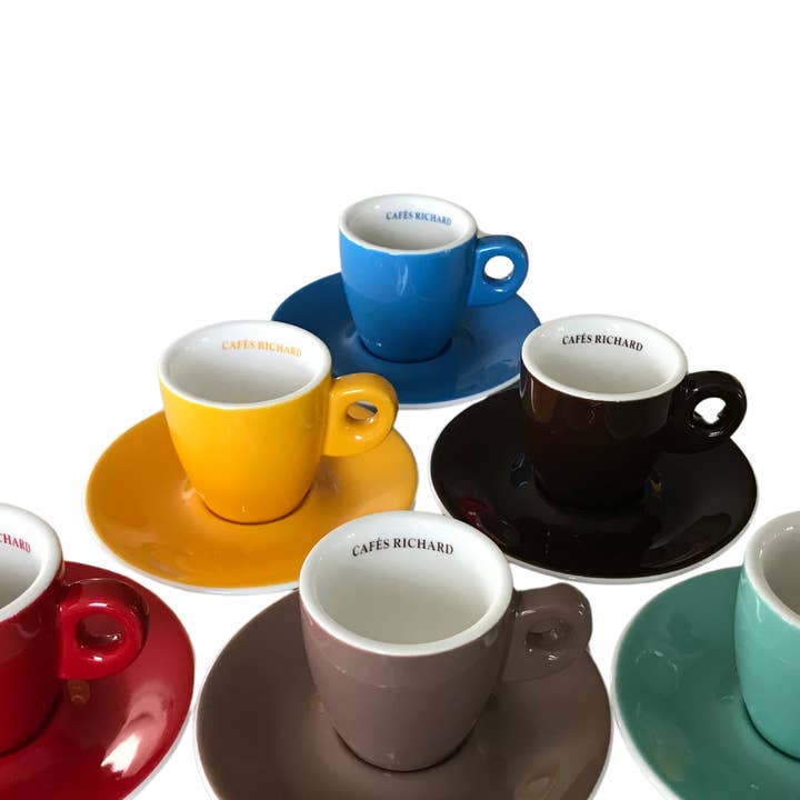 Cafés Richard Coffee - Wholesale Coffee/tea cup - Cafes Richard Colored Espresso Cups & Saucers (6/set)2