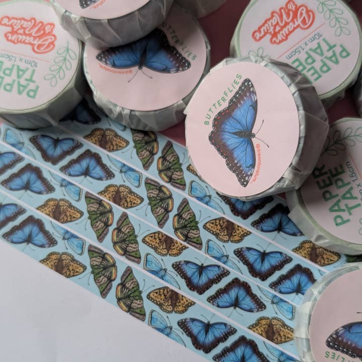 Butterflies Washi Tape for wholesale by Drawn to Nature