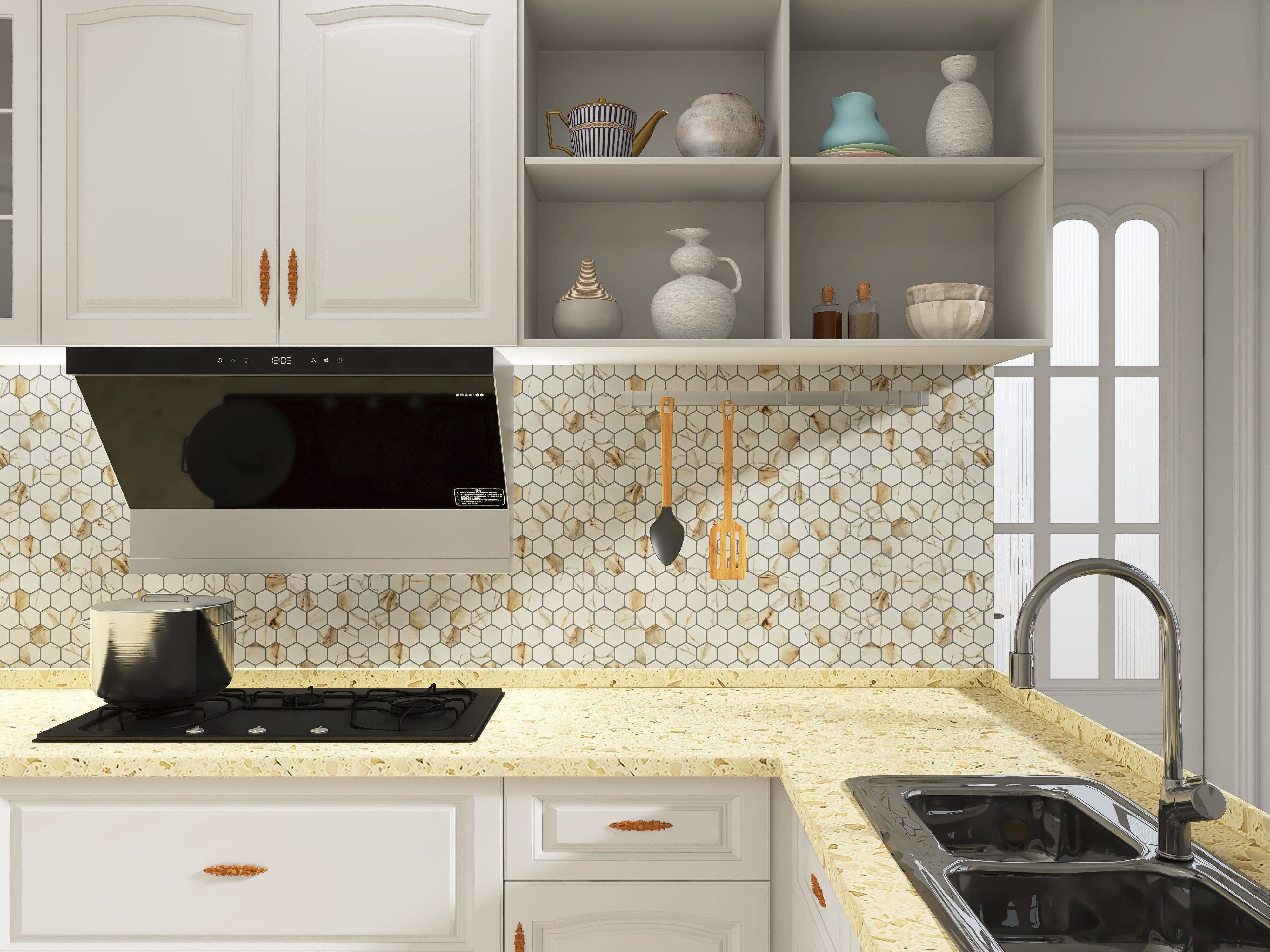 WS Tiles - Wholesale Wall Tile - Retro 2" Hexagon Porcelain Tile, Matte Finished Floor & Wall Tile - 9 Square Feet Per Carton - Carrara13