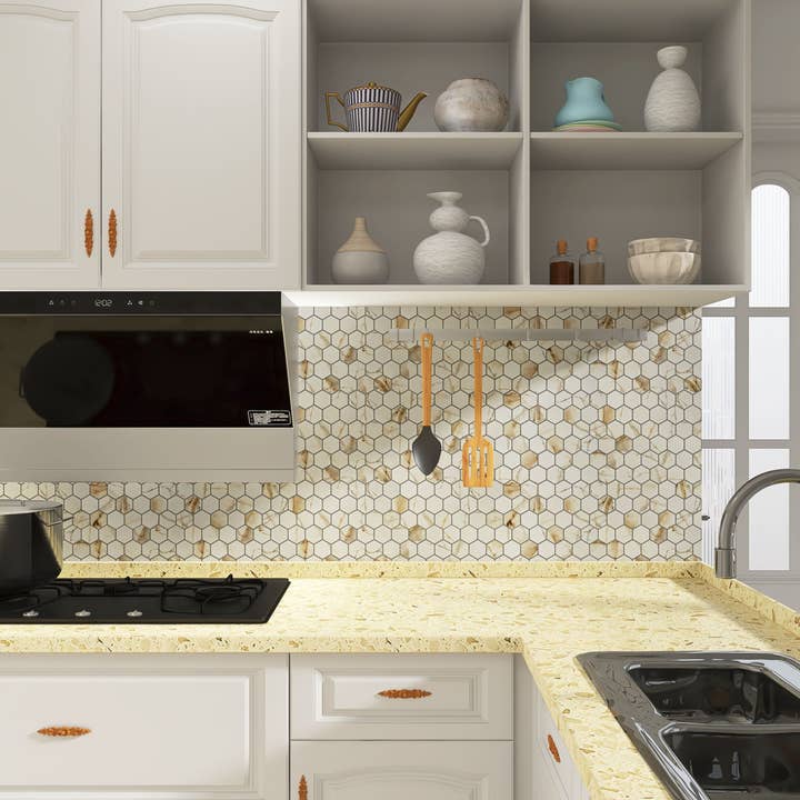 WS Tiles - Wholesale Wall Tile - Retro 2" Hexagon Porcelain Tile, Matte Finished Floor & Wall Tile - 9 Square Feet Per Carton - Carrara13