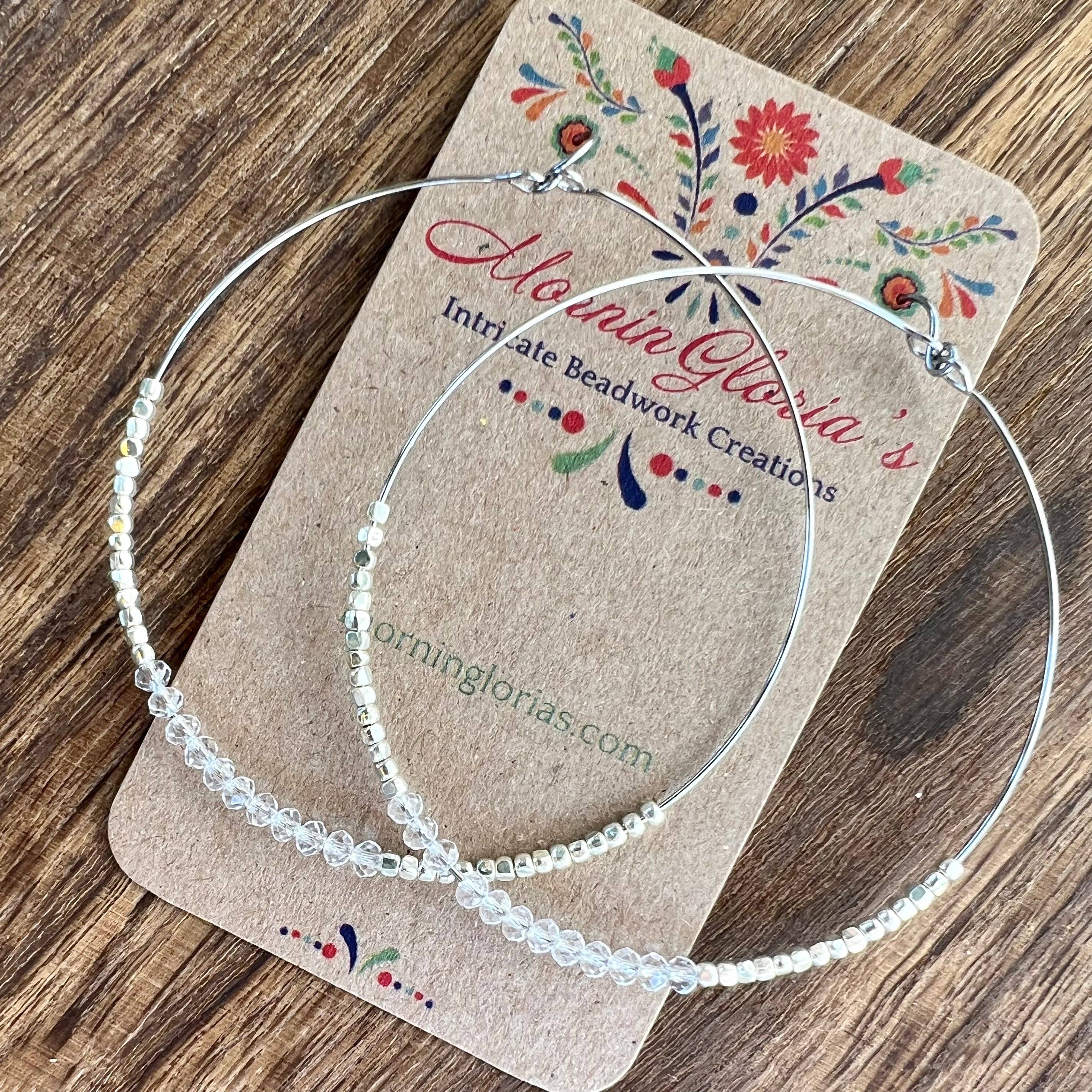 MorninGloria's - Wholesale Hoop Earrings - Crystal Beaded Hoop Earrings22