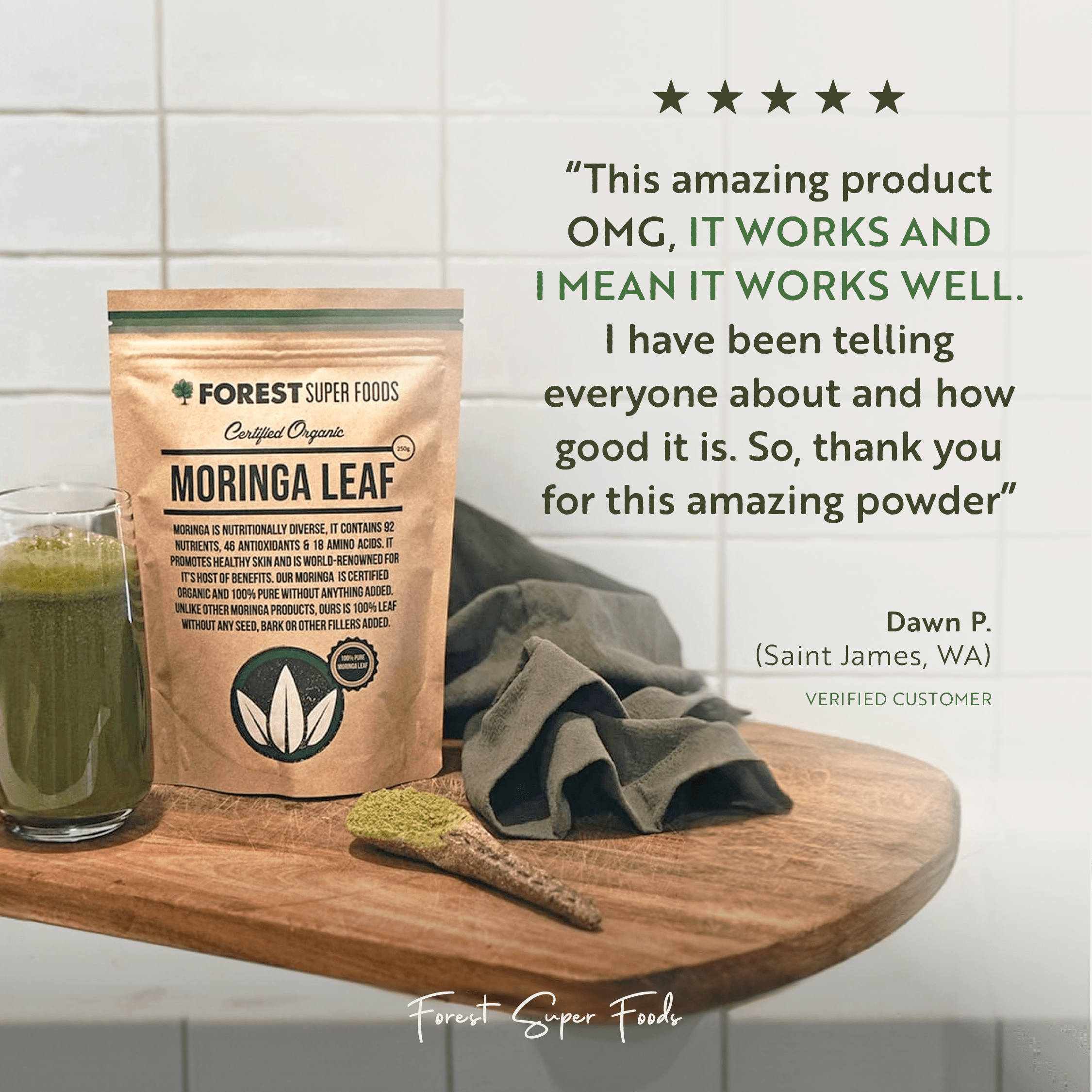 Forest Super Foods - Wholesale Protein/Superfood Powder - Organic Moringa Leaf Powder3