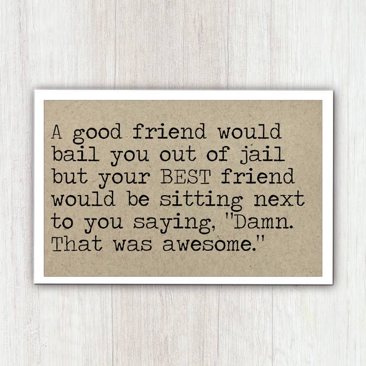 Best Friend and Jail Funny Magnet for wholesale by Says the One