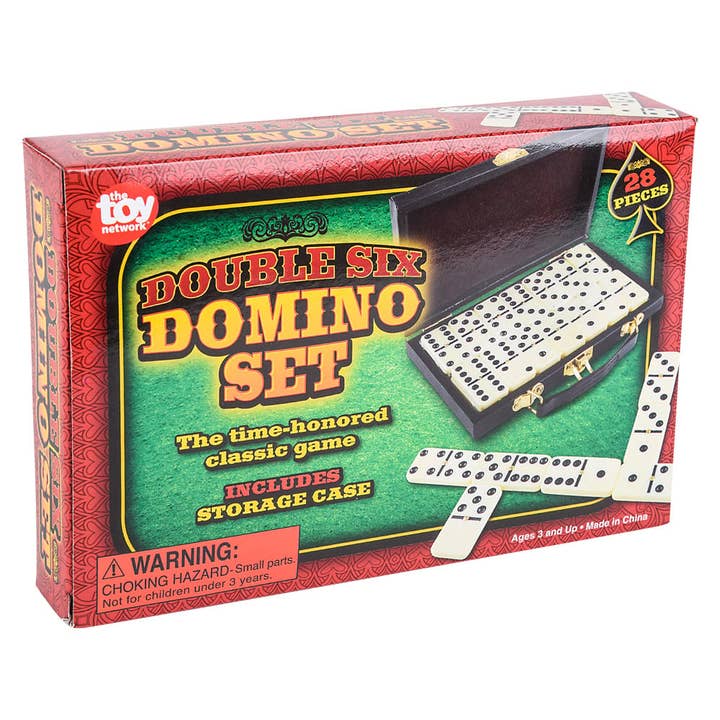 Juego de dominó doble seis con 28 piezas y estuche para venta al por mayor de La Luna Bella - Toys