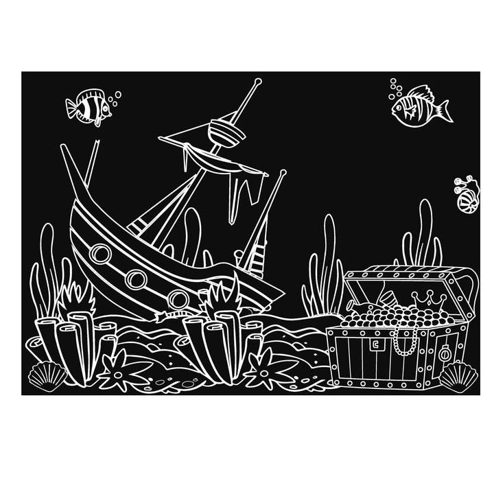 Imagination Starters - Wholesale Coloring Mat - Kids & Baby - Reusable Coloring Placemat Set- Sea & Aquarium
