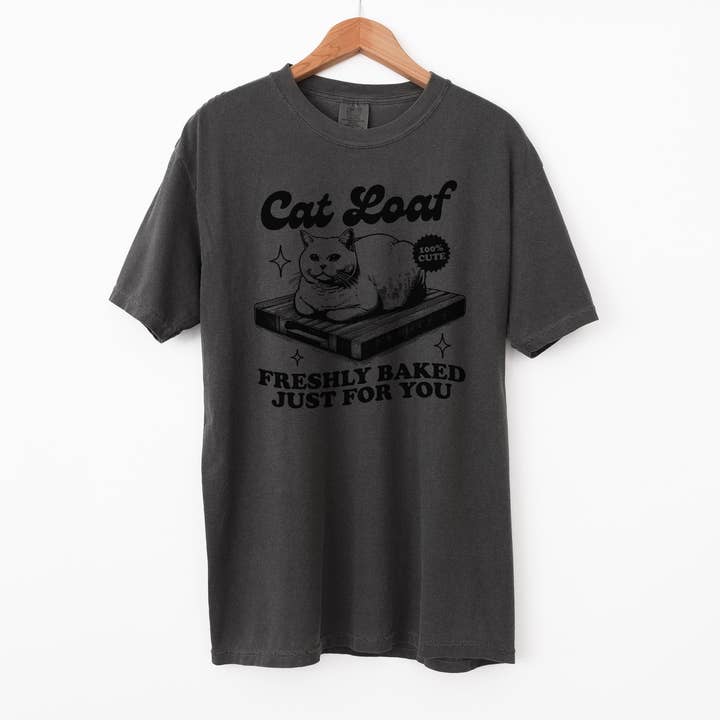 Blue Giraffe Inc - Wholesale Screen Printed T-Shirt - Women's - Cat Loaf T-Shirt3