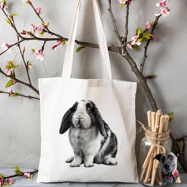 Lop Rabbit Tote Bags = 26 designs for wholesale by Storms Style