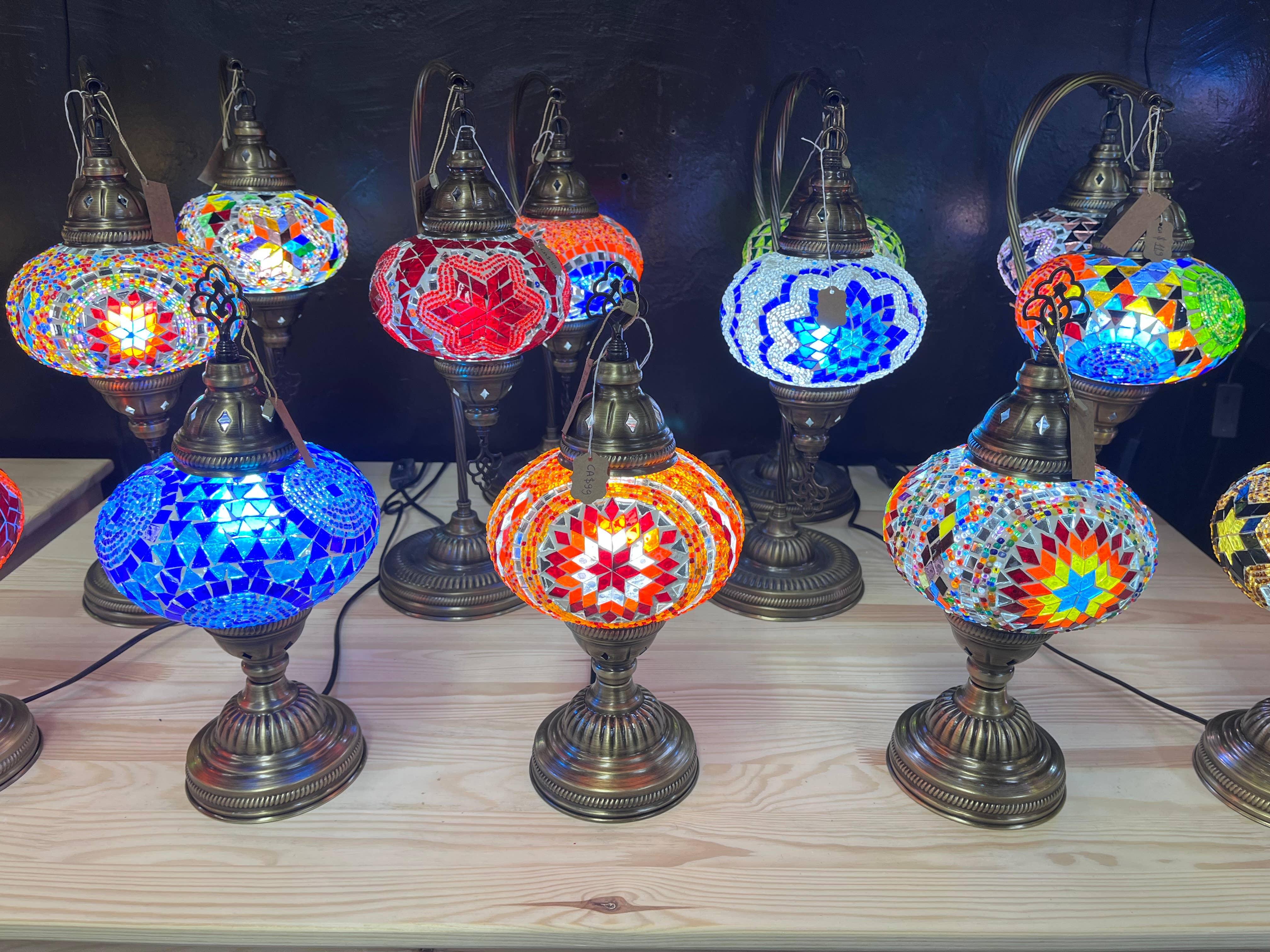 Mediterranean Collection - Venta al por mayor Lámparas decorativas/de escritorio - Lámparas de Mosaico Turcas – Colores Surtidos2