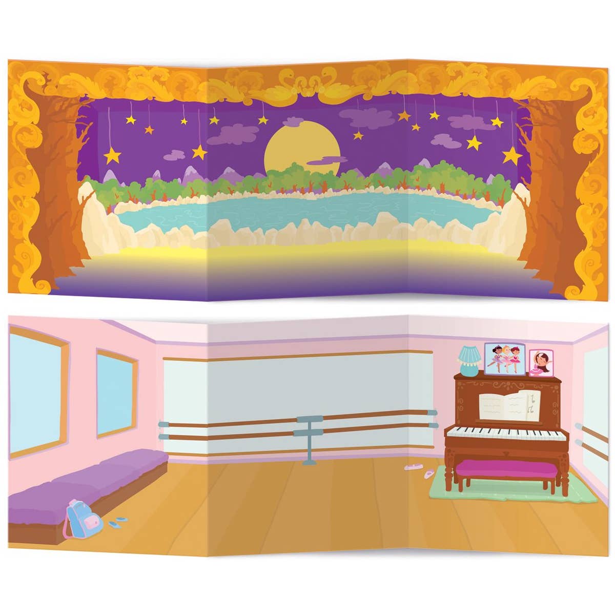 The Piggy Story - Wholesale Sticker - Kinderen en baby - Dance Magic herbruikbare activiteitentas met sticker1