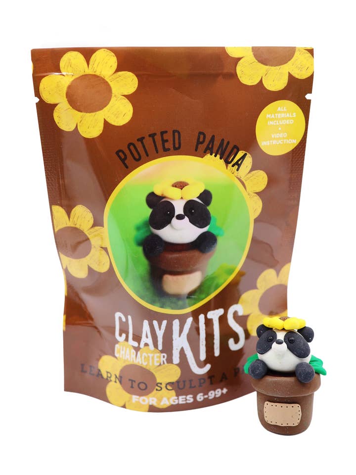 Potted Panda DIY Polymer Clay Kit | Arts & Craft Kit for wholesale by The Make Station | DIY Clay Kits