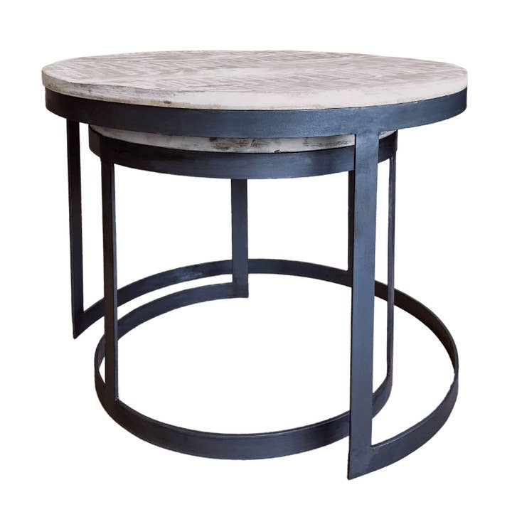 Voglrieder - Wholesale Coffee Table - Coffee table set of 2 side tables living room table round Aust59