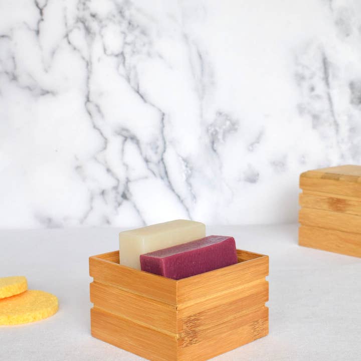 PACKAWIN - Wholesale Bath Soap Dish - Bamboo soap dish with lid for travel