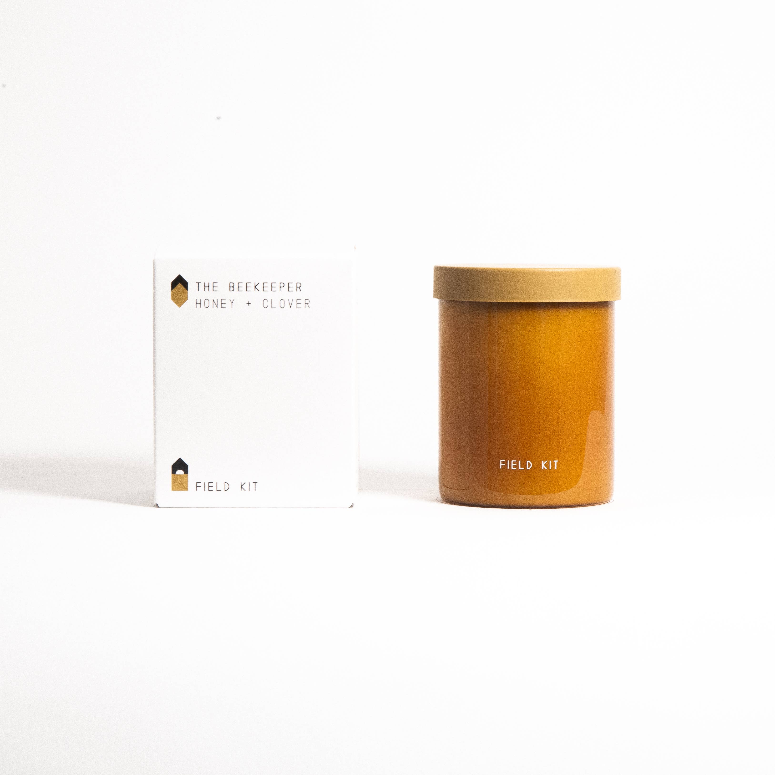 Field Kit - Wholesale Jar/Filled Candle - The Beekeeper - Honey + Clover - 8oz Glass Candle