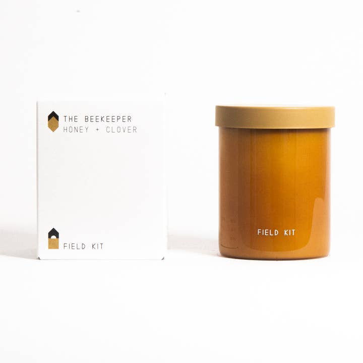 De Imker - Honing + Klaver - 8oz Glazen Kaars voor wholesale door Field Kit