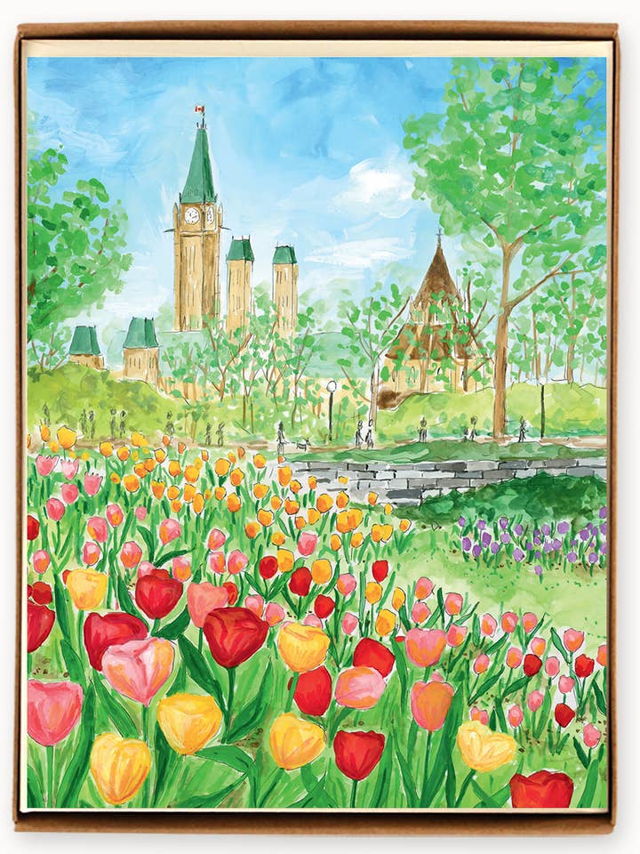 Ottawa Tulip Festival Cards Box of 8 for wholesale by The Paperhood
