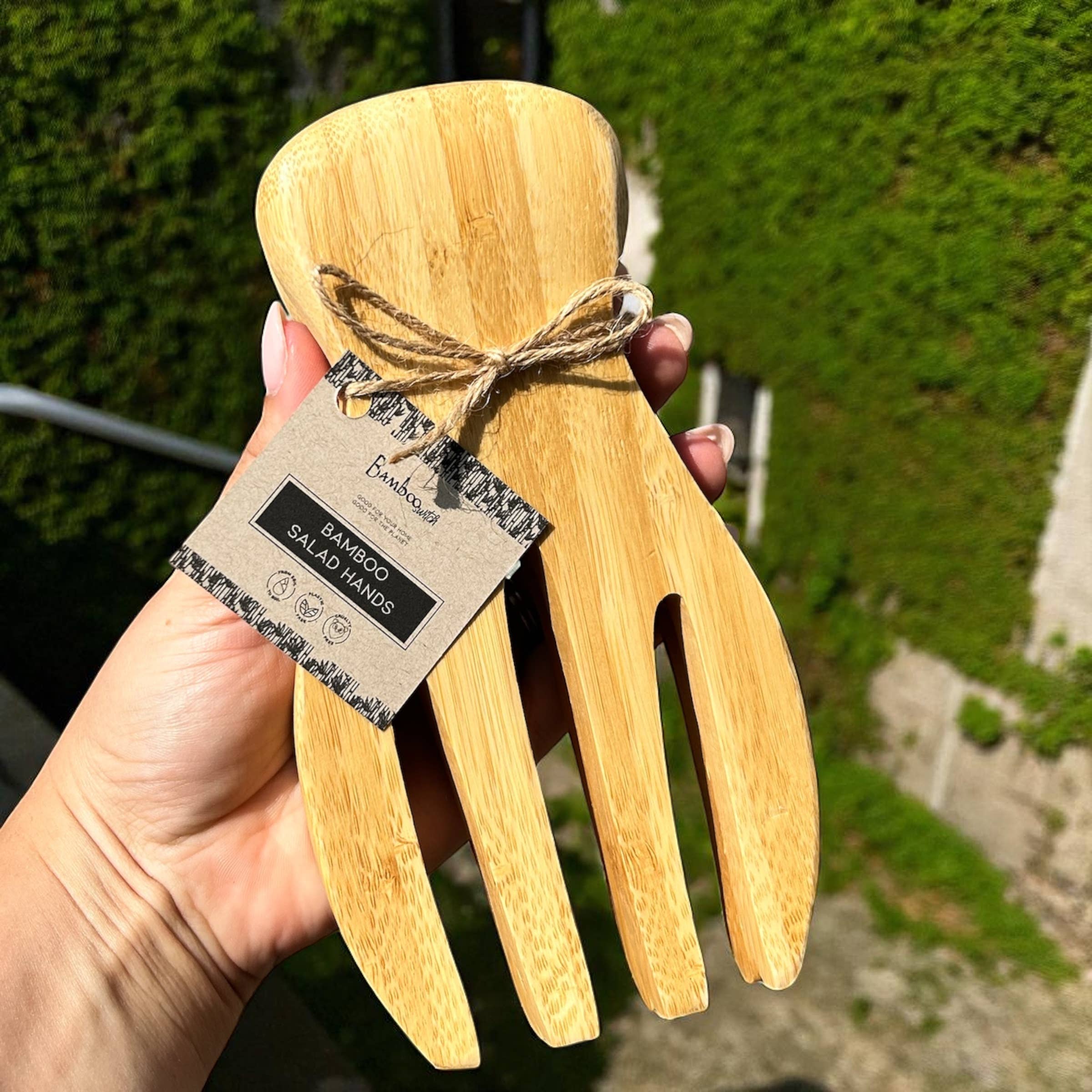 Bamboo Switch - Wholesale Kitchen Utensil Set - Bamboo Salad Hands Set | Dining Gift Bestseller1