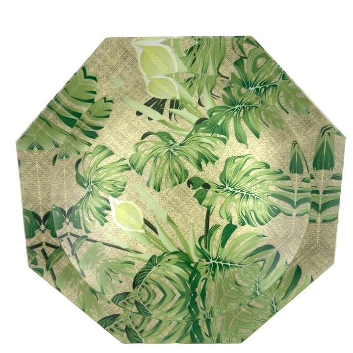 Bol en acrylique octogonal, Palm Patch pour la vente par Maven Home