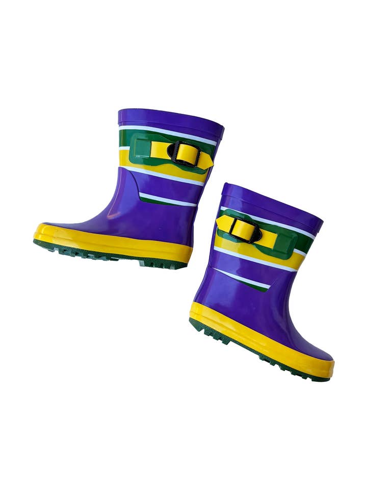 Unisex Striped Rain Boots - Toddler for wholesale by Mardi Gras Creations