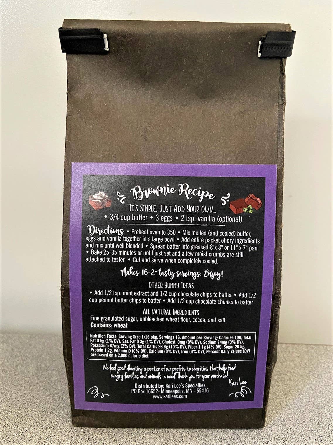 Kari Lee's Specialties - Vente Mélanges pour brownie - Mélange à Brownie Fudgy1