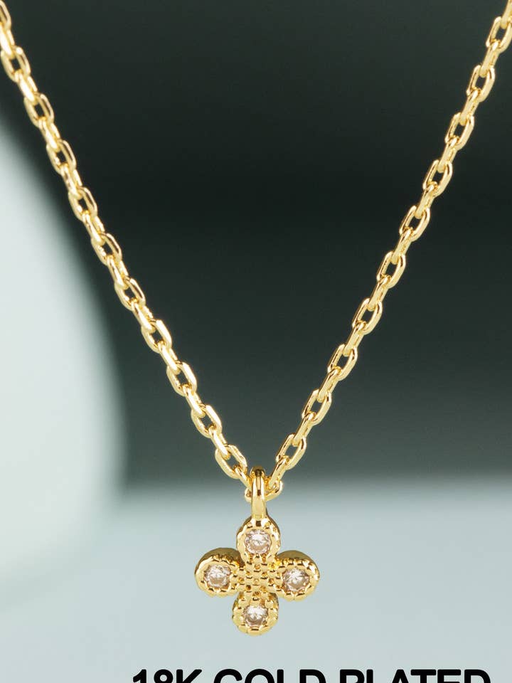 18K Vergulde Ketting met Klaverhanger voor wholesale door Urbanista