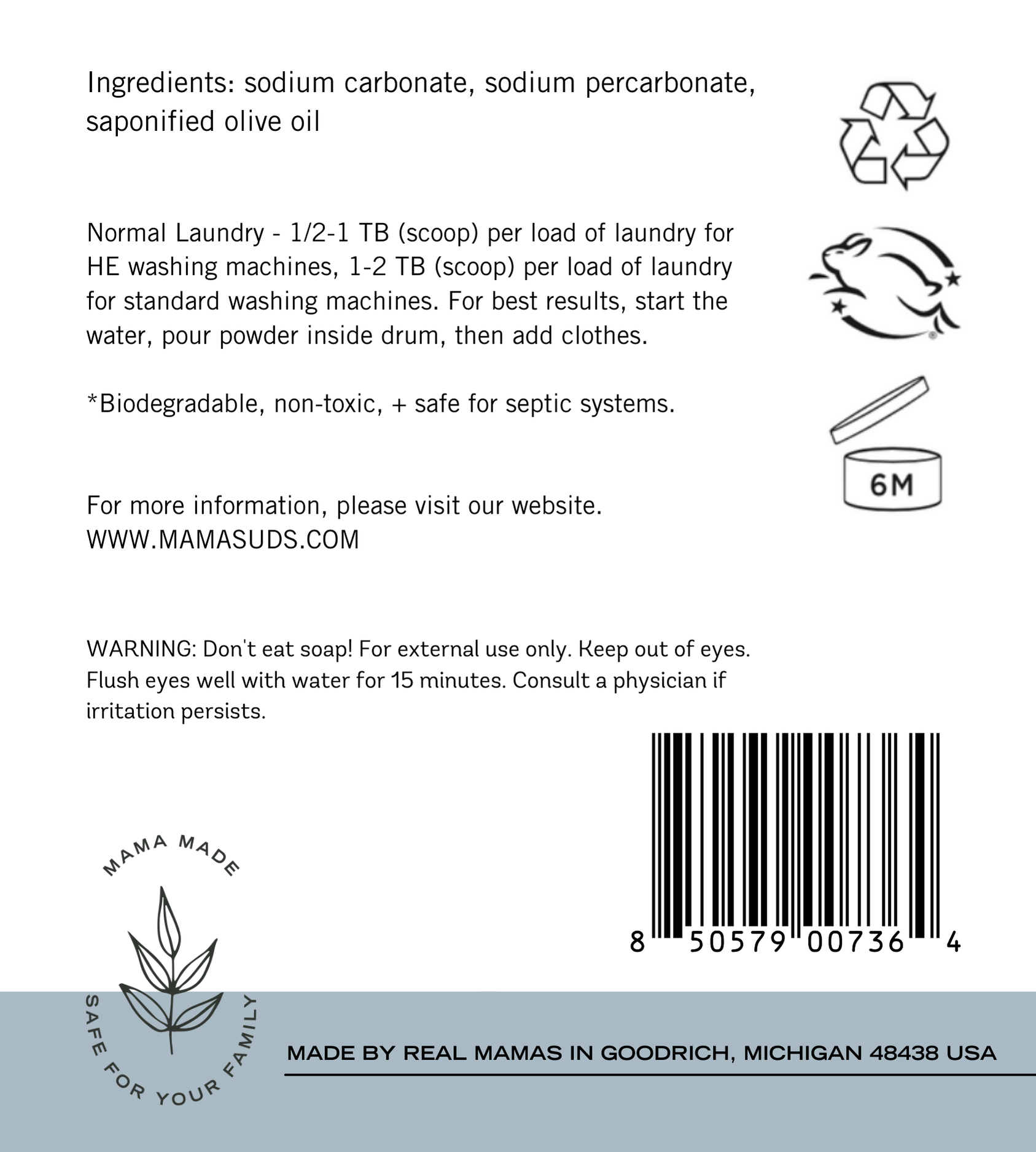 MamaSuds | Non-toxic Household Cleaners + Real Soap - Wholesale Laundry Detergent Powder/Pods - Laundry Soap Powder7